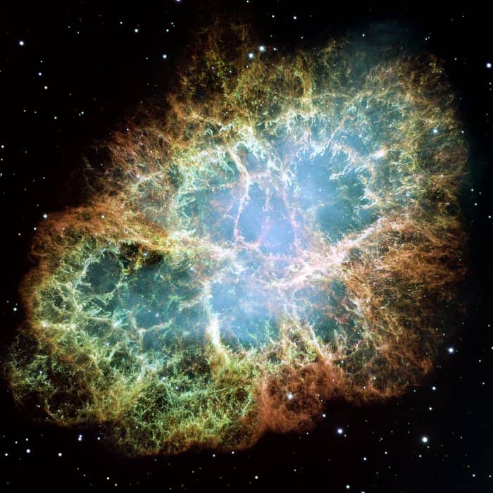 This Hubble image gives the most detailed view of the entire Crab Nebula ever. The Crab is among the most interesting and well studied objects in astronomy.