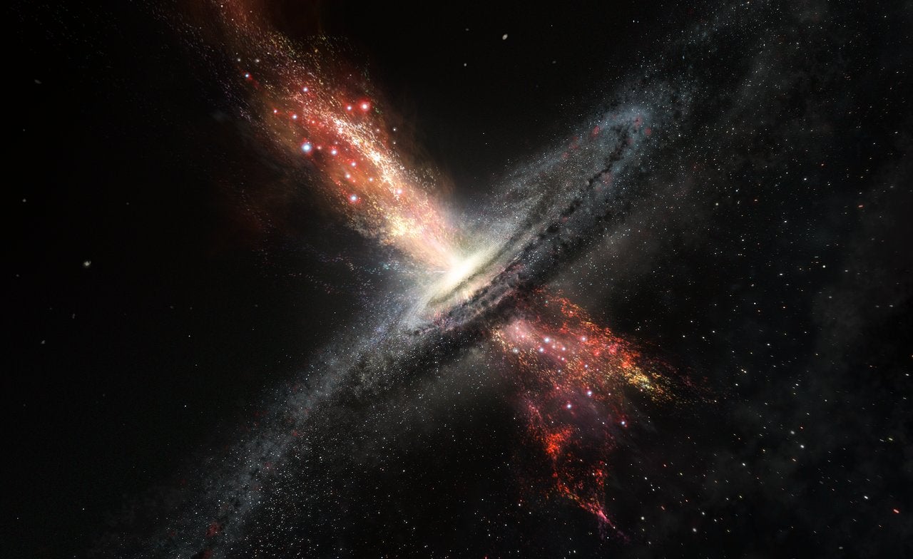 Artistic creation of super massive blackhole