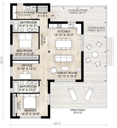 Floor Plan of main cabin  sustainability 